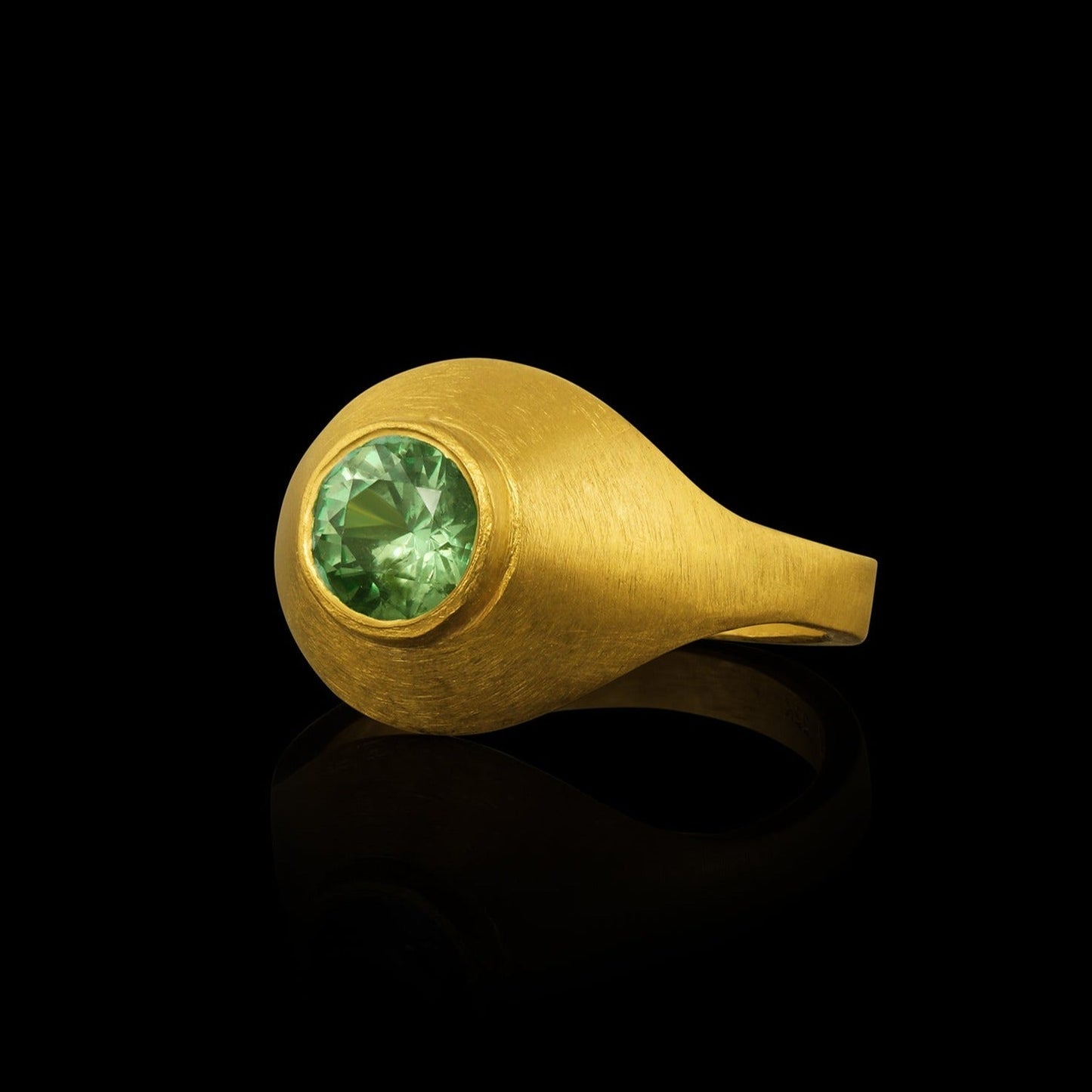 Woodland Tsavorite Garnet Norse Signet Ring