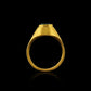 Woodland Tsavorite Garnet Norse Signet Ring Side View