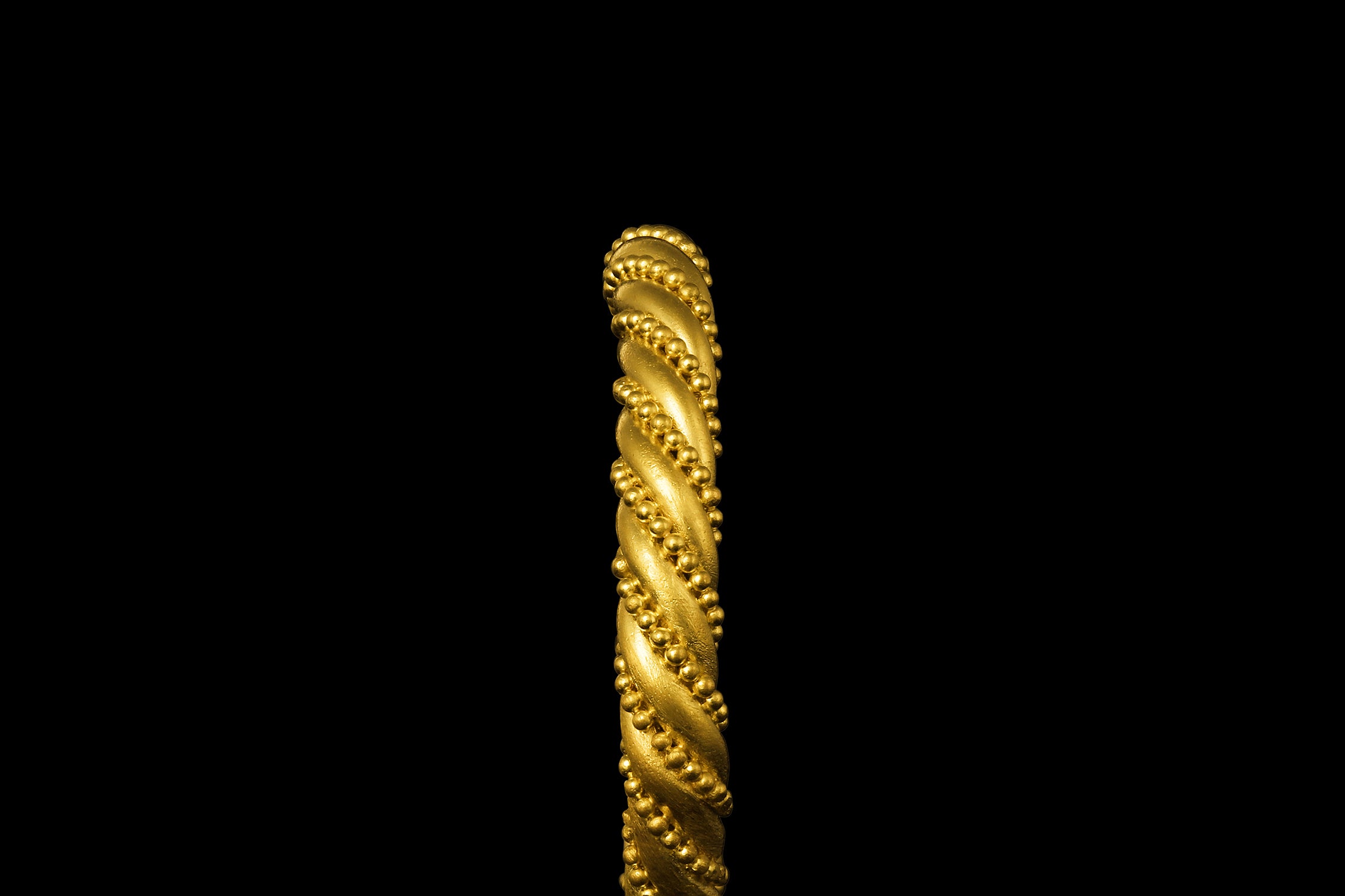 Loren Nicole 22k yellow gold twist ring with granulation